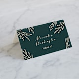 "Snippet" - Place Cards in Pine by Sarah Brown - Folded with Free Guest Printing