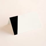 "Angled" - Place Cards in Onyx by GeekInk Design - Blank front