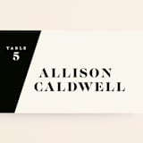 "Angled" - Place Cards in Onyx by GeekInk Design - Detail