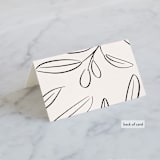 "Timeless" - Place Cards in Taupe by Leah Bisch - Folded Back of Card