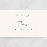 "Timeless" - Place Cards in Taupe by Leah Bisch - Detail