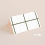 "New England" - Place Cards in Fern by Megan Davis - Folded Back of Card
