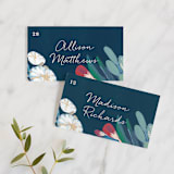 "Floral Burst" - Place Cards in Ocean by Morgan Ramberg - Front with Free Guest Printing