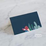 "Floral Burst" - Place Cards in Ocean by Morgan Ramberg - Folded Back of Card