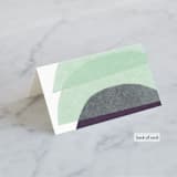 "tissue union" - Place Cards in Cucumber by Carrie Moradi - Folded Back of Card