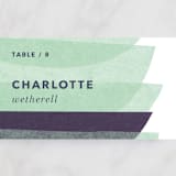 "tissue union" - Place Cards in Cucumber by Carrie Moradi - Detail