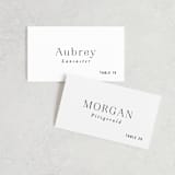 "Namely" - Place Cards in Pearl by Hooray Creative - Front with Free Guest Printing