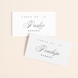 "Moderna" - Place Cards in Cloud by Stacey Meacham - Front with Free Guest Printing