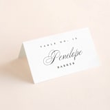 "Moderna" - Place Cards in Cloud by Stacey Meacham - Folded with Free Guest Printing