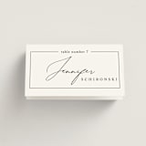 "Love Story" - Place Cards in Alabaster by Liz Conley - Folded with Free Guest Printing