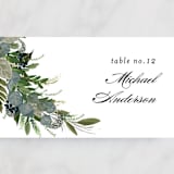 "Side Swept" - Place Cards in Navy by Susan Moyal - Detail