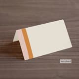 "Color Block" - Place Cards in Peach by Morgan Kendall - Folded Back of Card