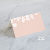 "Batikka" - Place Cards in Blush by Paper Raven Co. - Folded Back of Card