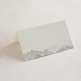 "Modern Mountain" - Place Cards in Fog by Stephanie Biller - Blank front
