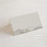 "Modern Mountain" - Place Cards in Fog by Stephanie Biller - Folded Back of Card