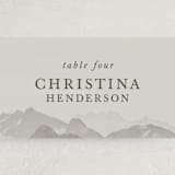 "Modern Mountain" - Place Cards in Fog by Stephanie Biller - Detail