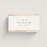 "First Love" - Place Cards in Blush by Pixel and Hank - Front with Free Guest Printing