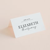 "Catherine" - Place Cards in Natural by Kayla Dawson - Folded with Free Guest Printing
