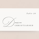 "Flowing Initials" - Place Cards in Ivory by Hooray Creative - Detail