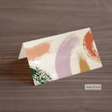 "Lineup" - Place Cards in Latte by Jennifer Lew - Folded Back of Card