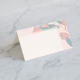 "Boho botanics" - Place Cards in Coral by Creo Study - Blank front