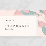 "Boho botanics" - Place Cards in Coral by Creo Study - Detail