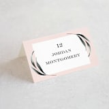 "Rustica" - Place Cards in Cantaloupe by Petra Kern - Folded with Free Guest Printing