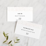 "Textured Dots" - Place Cards in Blush by Emily Sabol Goss - Front with Free Guest Printing