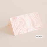 "thespian" - Place Cards in Coral by silverscreen studio - Folded Back of Card