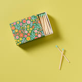 "Floral Meadow Matchbox with Colorful Matchsticks" - Party Matches and Matchbooks in green by Summer Hedglin
