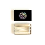 "Disco Ball Matchbox, Holographic on Black" - Party Matches and Matchbooks in black by Jessica Cunningham