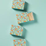 "Fruit Salad Matchbox with Colorful Matchsticks" - Party Matches and Matchbooks in blue by Summer Hedglin