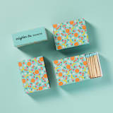 "Fruit Salad Matchbox with Colorful Matchsticks" - Party Matches and Matchbooks in blue by Summer Hedglin