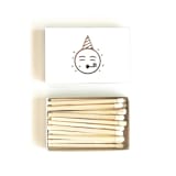 "Party Emoji Matchbox, Gold on White" - Party Matches and Matchbooks in white by Jessica Cunningham