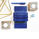 "Lotus Blossom Large Candle Matchbox" - Party Matches and Matchbooks in blue by Jessica Cunningham