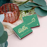 "Light It Up It's My Birthday Matchbox, set of 50" - Party Matches and Matchbooks in white by ForYourParty