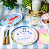 "Le Dinner Lemon Cocktail Napkins - Set of 20" - Party Napkins in yellow by Jollity and Co