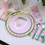 "Camp Bachelorette Stripe Cocktail Napkins - Set of 20" - Party Napkins in multicolor by Jollity and Co