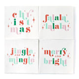 "Jingle and Mingle Holiday Napkin Pack, cocktail size, set of 20" - Party Napkins in multicolorassorted-colors by ForYourParty