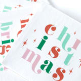 "Jingle and Mingle Holiday Napkin Pack, cocktail size, set of 20" - Party Napkins in multicolorassorted-colors by ForYourParty