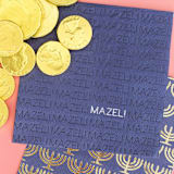 "Navy "Mazel" Cocktail Napkins - Set of 20" - Party Napkins in blue by Jollity and Co