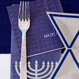 "Navy "Mazel" Cocktail Napkins - Set of 20" - Party Napkins in blue by Jollity and Co