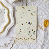 "Terrazzo  Dinner Napkins (16)" - Party Napkins in white by MA FÊTE