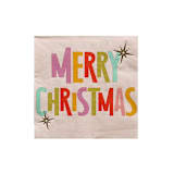 ""Merry Christmas" Cocktail Napkins - Set of 20" - Party Napkins in multicolor by Jollity and Co