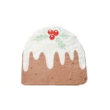 "Baking Spirits Bright Figgy Pudding Petite Napkins - Set of 16" - Party Napkins in brown by Jollity and Co