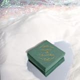 "Holiday Bow Napkins" - Party Napkins in green by ForYourParty