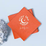 "Over The Moon Baby Shower Napkin, cocktail size, set of 50" - Party Napkins in gray by ForYourParty
