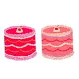 "You're The Cherry On Top Die Cut Cake Large Napkin - Pack of 16" - Party Napkins in pink by Jollity and Co