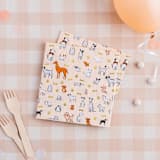 "Bow Wow Large Napkins - Pack of 16" - Party Napkins in multicolor by Jollity and Co