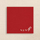 "Personalized Red Holiday Cocktail Napkins with Candy Cane Icon" - Party Napkins in red by Papel Custom Design